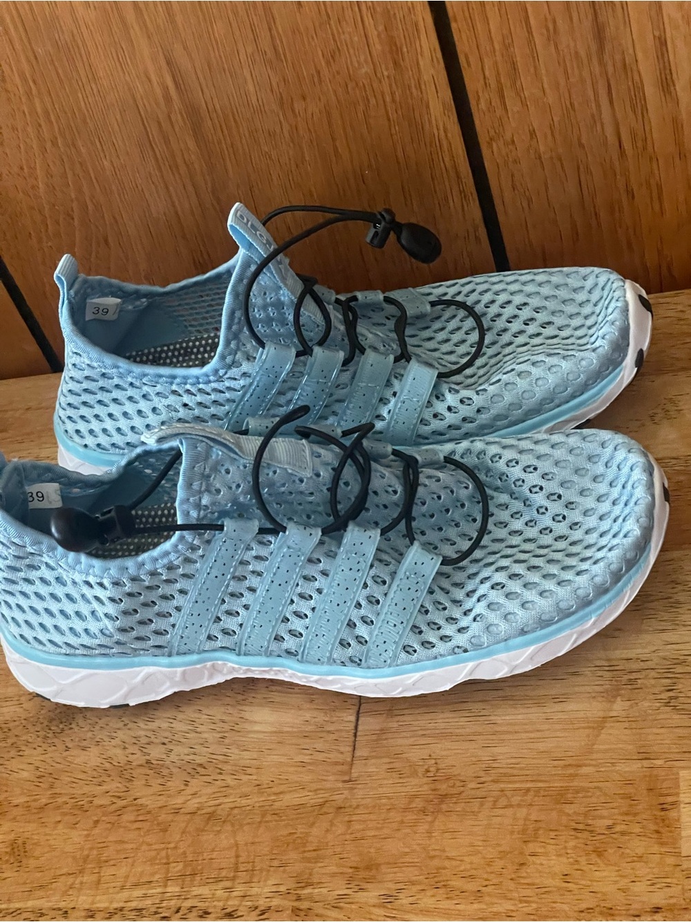 DLGJPA Light Blue Women's Mesh Slip-On water shoes…quick dry.
